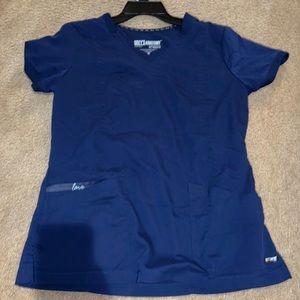 Navy blue scrub top
